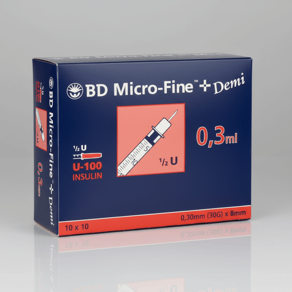 BD Micro-Fine U-100 Insulin Syringes 0.3ml 8mm Pack of 100